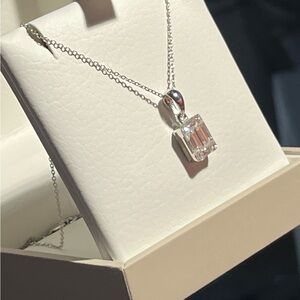 Natural Diamond Mosaic Pendant and Chain